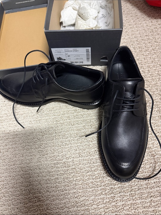 Ecco Other - Ecco Black Leather Men’s Derby Lace-Up Shoes